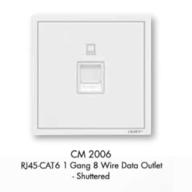 Crown CM Series WHITE RJ45/Cat6 Data Outlet Socket~VXON9 Trading ...