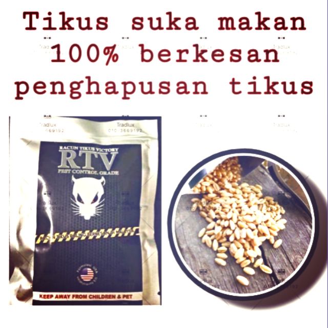 RTV - Racun Tikus Victory ORIGINAL. 💯% Berkesan. | Shopee Malaysia