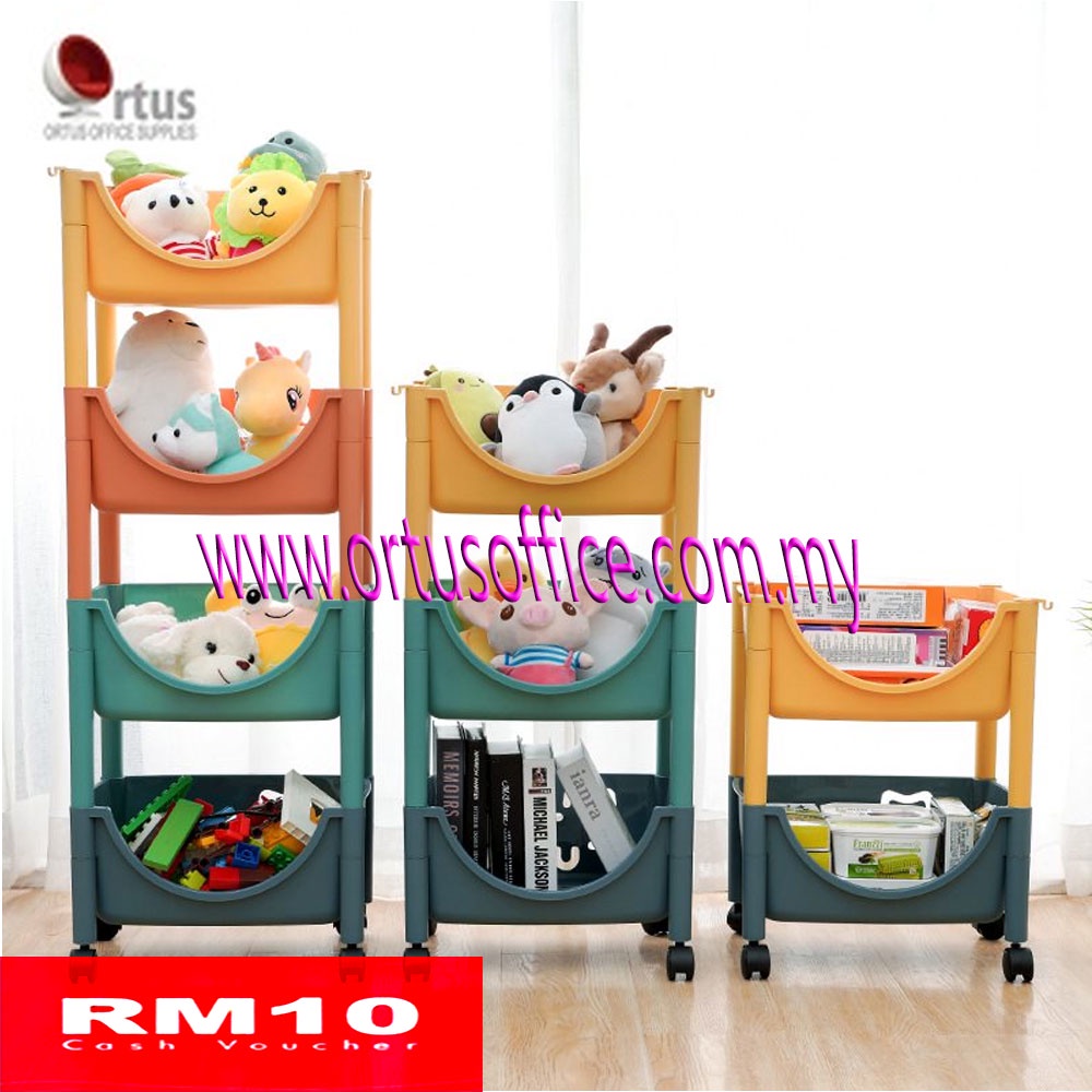 *Ready Stock* Kids Toys Storage Organizer / Rack Toy Rak Trolley ...