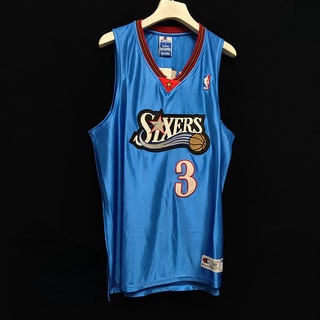 men's & youth Sixers #3 Allen Iverson Jersey Blue Throwback Basketball