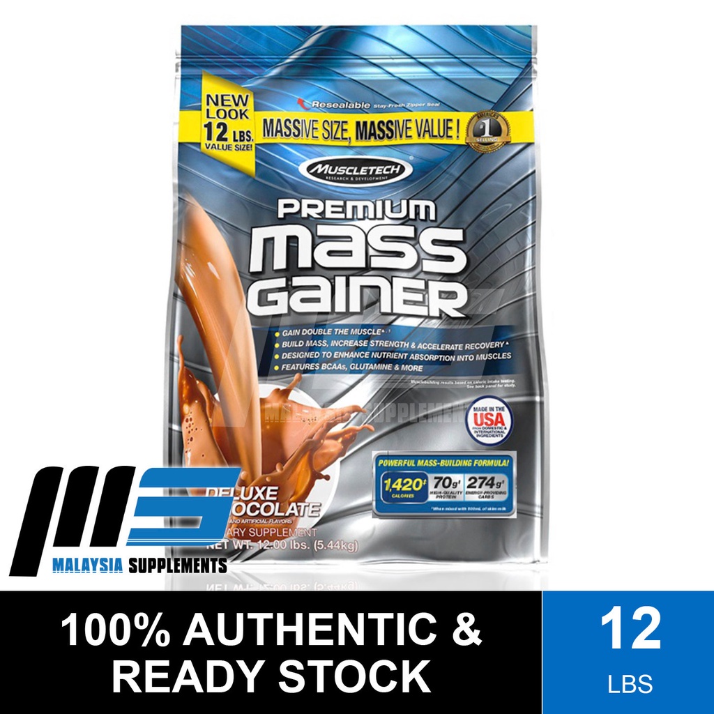 Muscletech Premium Mass Gainer 12lbs Whey Protein Powder Muscle