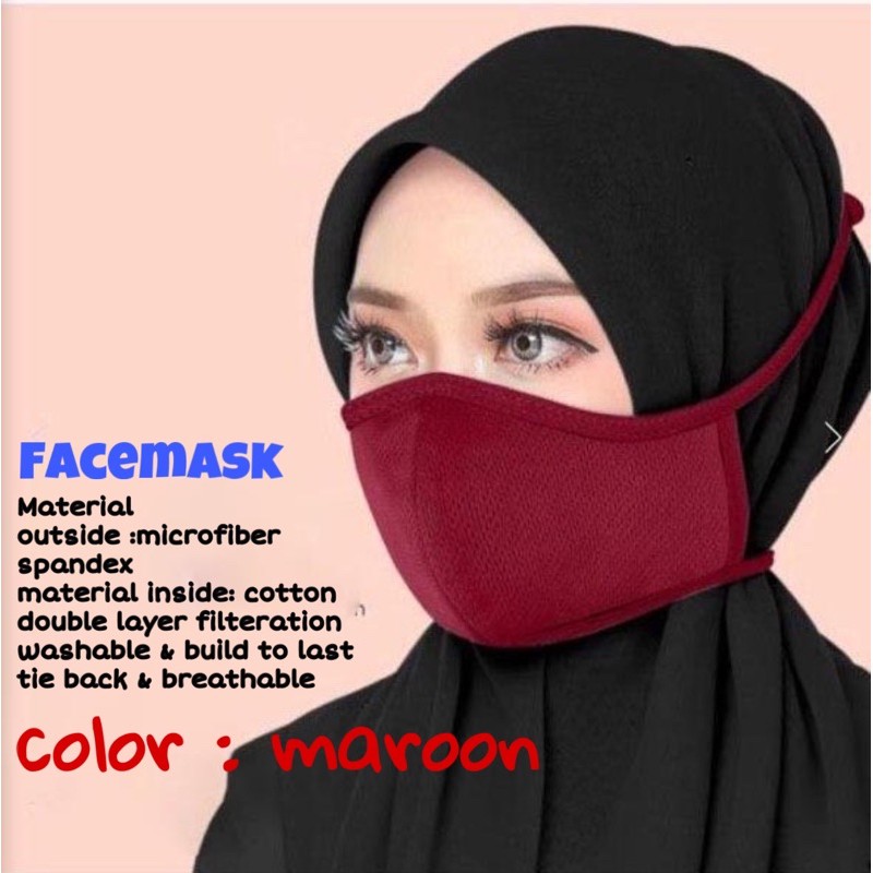 ** READY STOCK ** TIE BACK FACE MASK ( FACE MASK BERTALI) | Shopee Malaysia