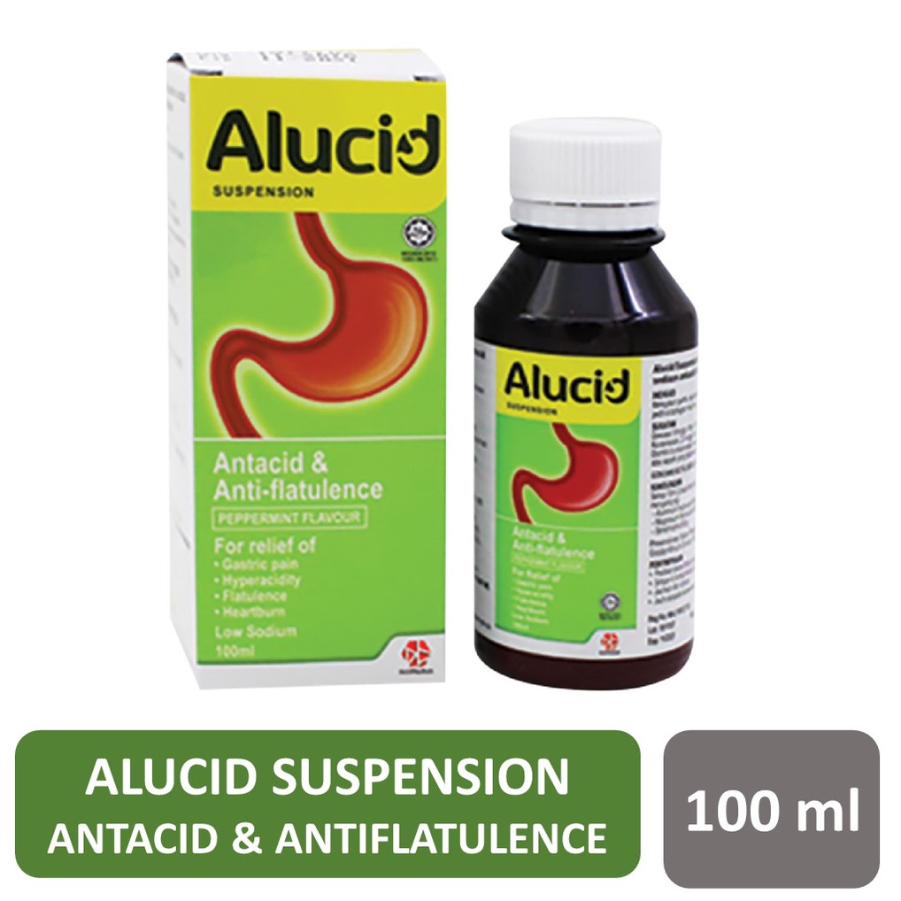 ALUCID Suspension Antacid & Anti-flatulent 100ml | Shopee Malaysia