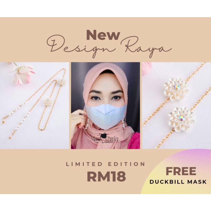 🇲🇾[NEW] MASK CHAIN LIMITED EDITION RAYA | Shopee Malaysia