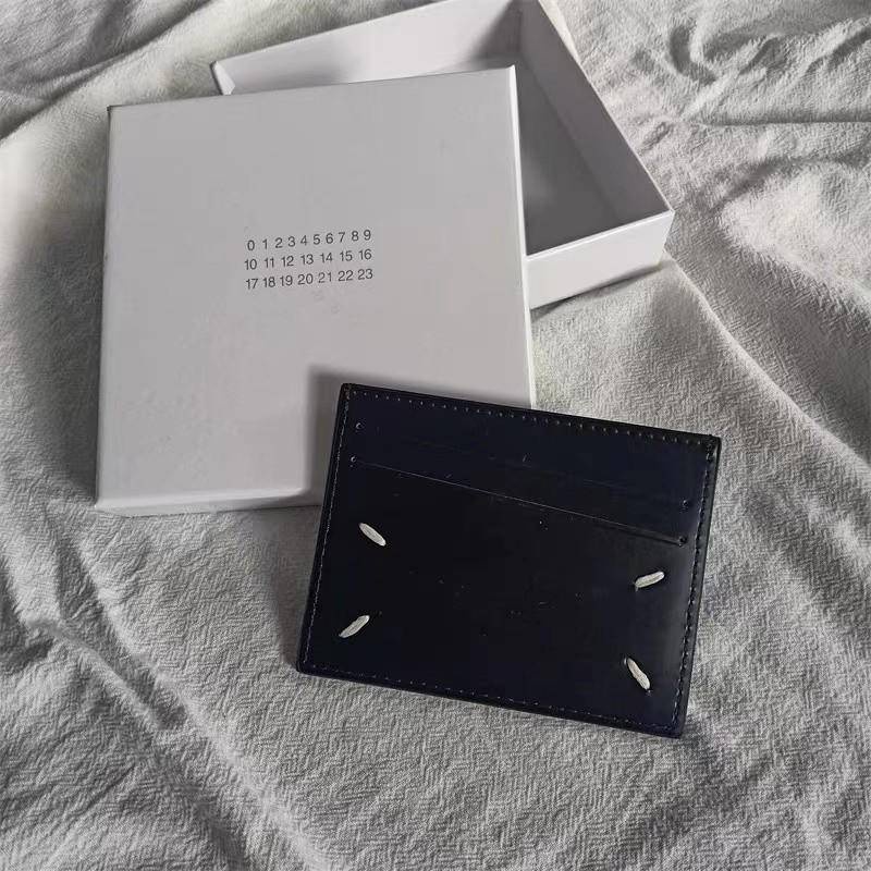 MM6 stitching thread genuine leather card holder | Shopee Malaysia