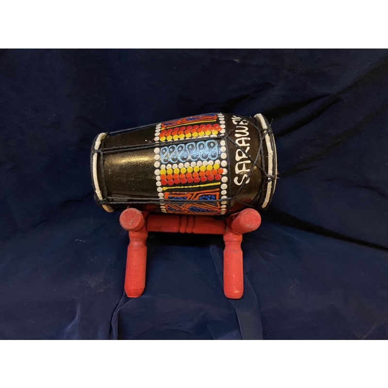 D01 Dayak Both sided Drum with stand Kalimantan Borneo | Shopee Malaysia