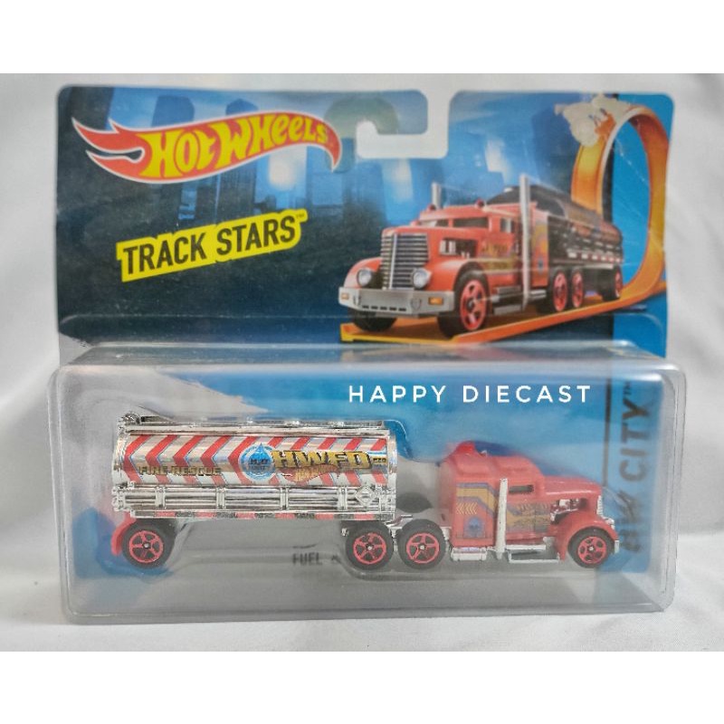 Hot Wheels Fuel & Fire Track Star Hauler Lorry Truck Transport Trailer