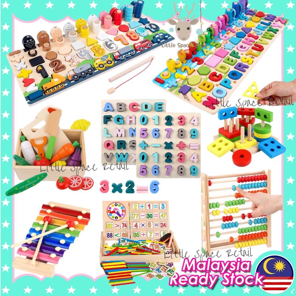 Kids 3D Wooden Puzzle Board / Baby Early Learning Toy / Alphabet ...