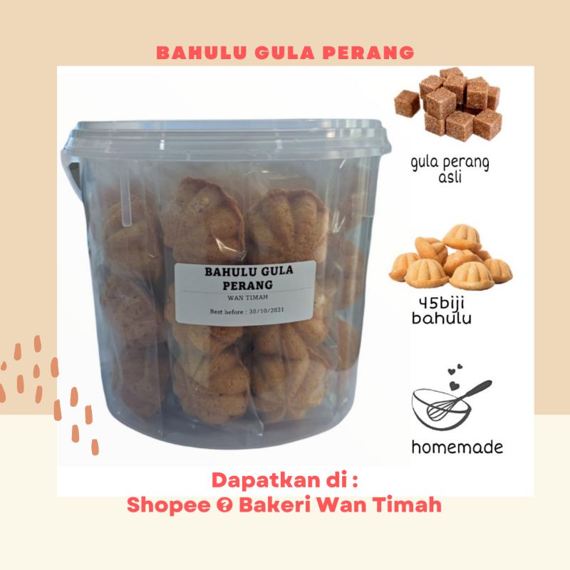 Bahulu Wan Timah Balang 45biji ~ Homemade Shopee Malaysia