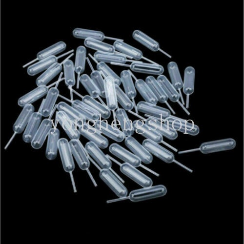50 Pcs 4ml Disposable Plastic Transfer Cupcake Pipettes Mini Squeezer Dropper