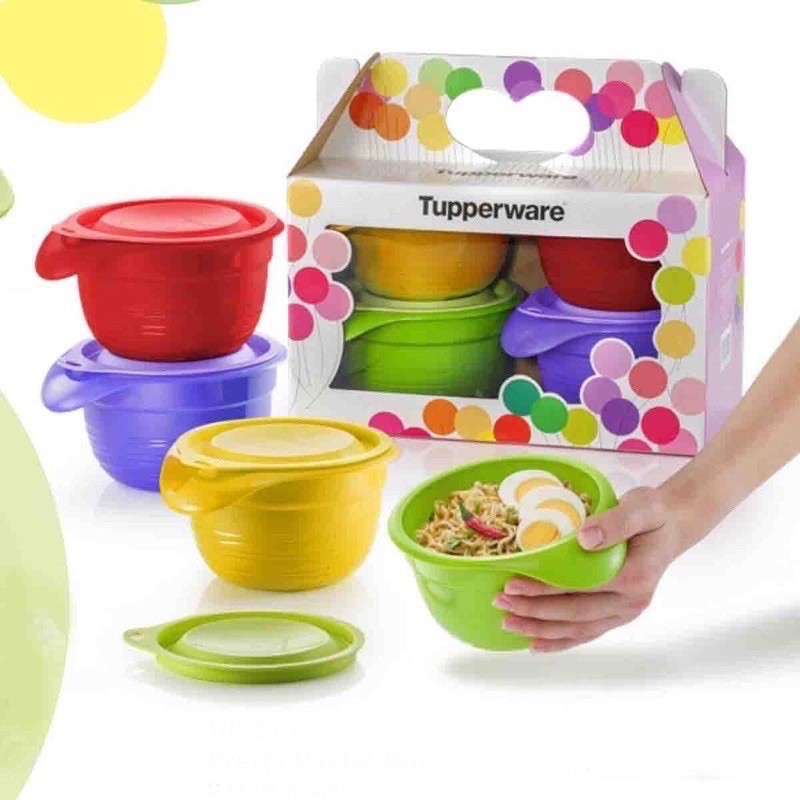 Ready Stock‼️Tupperware Pretty Pastel Bowl Set 650ml | Shopee Malaysia