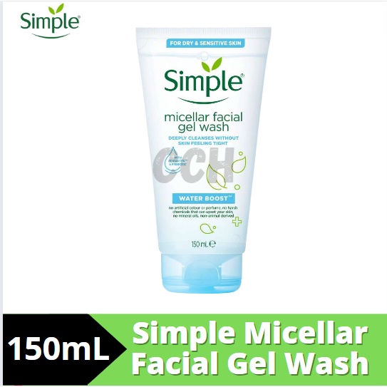 Simple Water Boost Micellar Facial Gel Wash (150ml) Shopee Malaysia