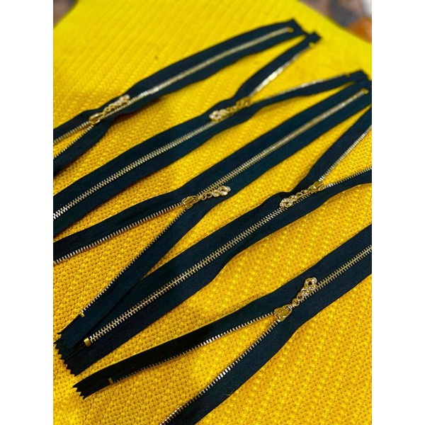 GOLDEN ZIP 5MM GOLD ZIPPER METAL ZIP | Shopee Malaysia
