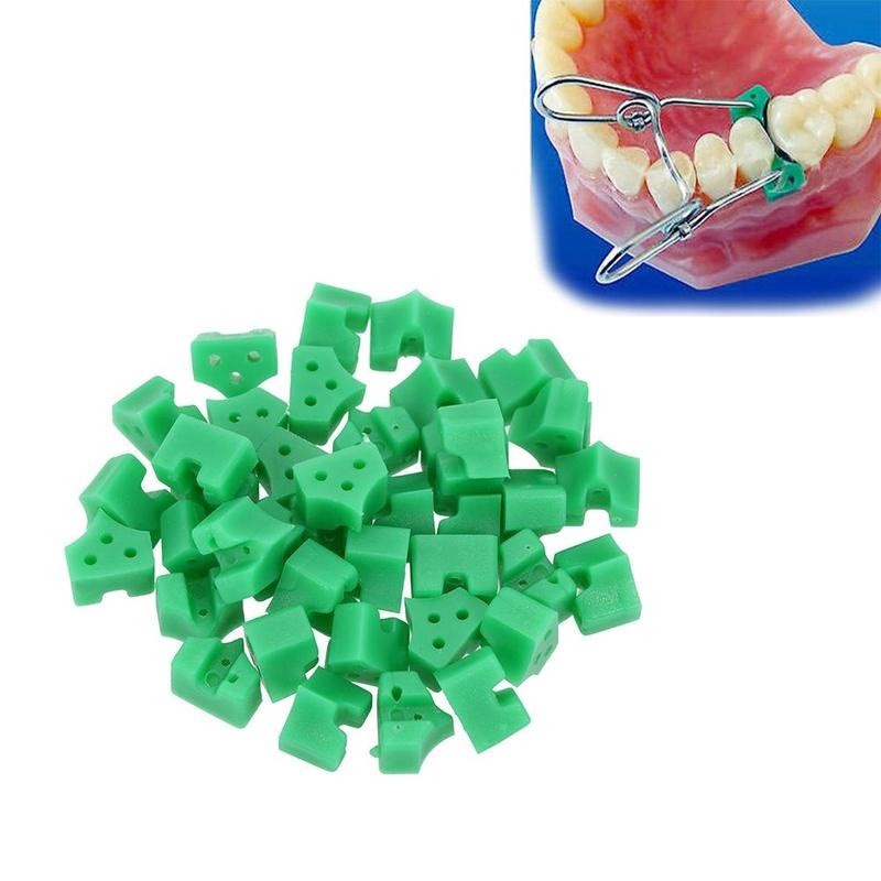 40Pcs Dental Silicone Disposable Elastic Fixing Tooth Wedge Silicone