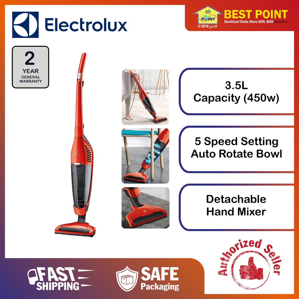 ELECTROLUX Stick Vacuum Cleaner (800w) EDYL35OR Shopee Malaysia
