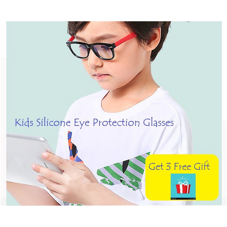 Kids computer protect flexible Silicone glasses Spek budak cermin mata ...