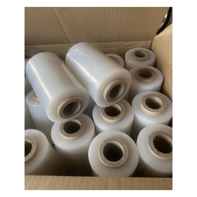 Stretch Film Baby Roll Wrapping 100mmx250g Black wrapping / Transparent