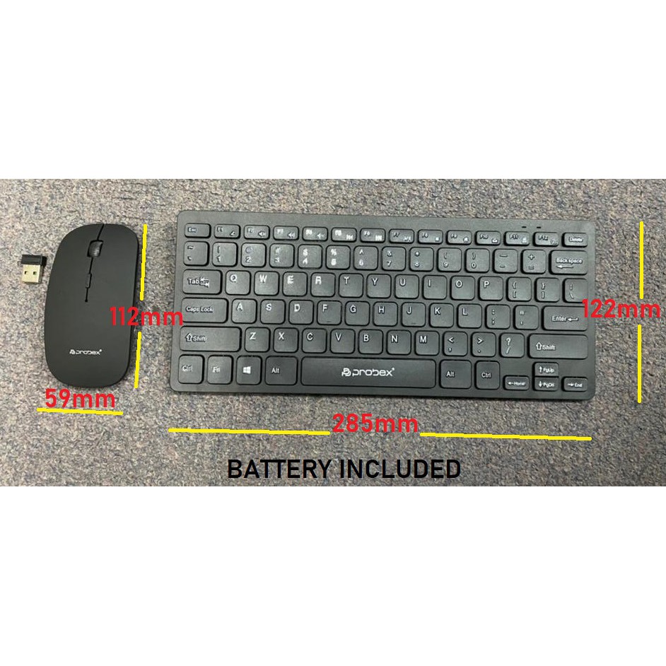 PROBEX MINI COMBO WIRELESS KEYBOARD & MOUSE (KM-WL02) [READY STOCK ...
