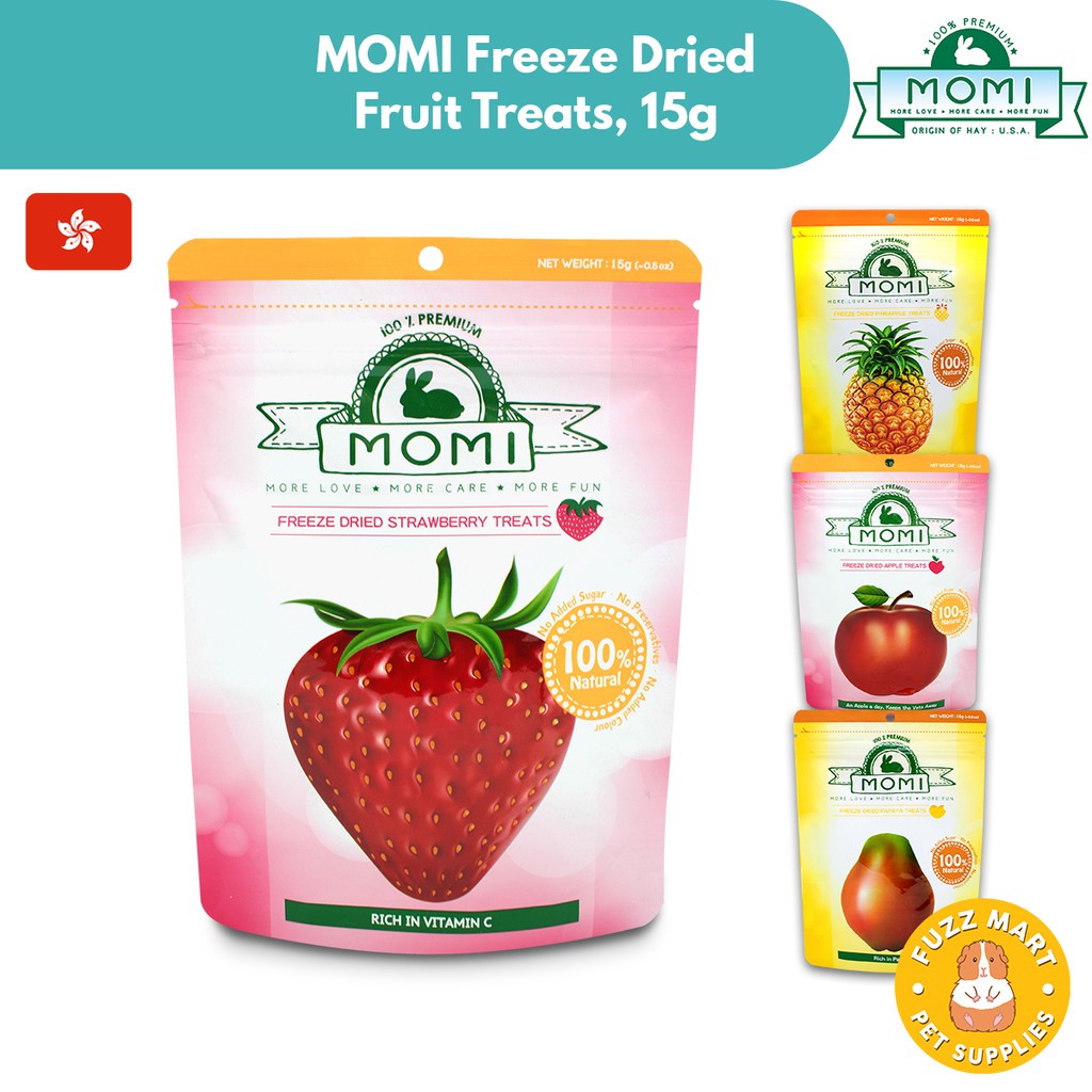 MOMI Freeze Dried Fruit Treats (15g) for Guinea Pig Rabbit Hamster