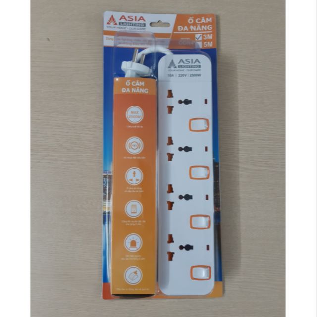 Asia lighting multi-purpose power outlet (ODN4-3M) | Shopee Malaysia