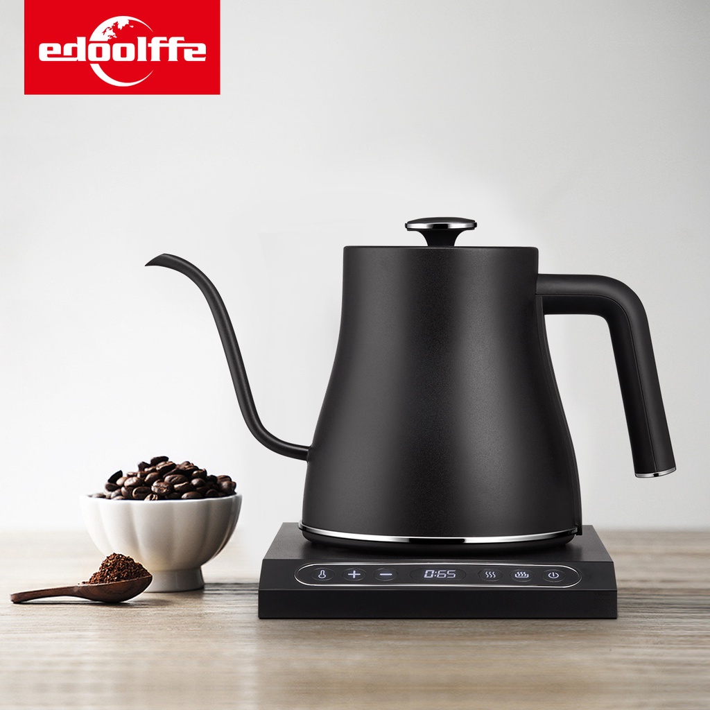 Edoolffe Electric Coffee Kettle, 800ML Gooseneck Kettle With