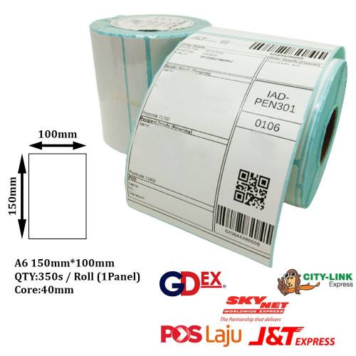 A6 Label Thermal Printer Label Airway Bill 150mm*100mm (350PCS ...