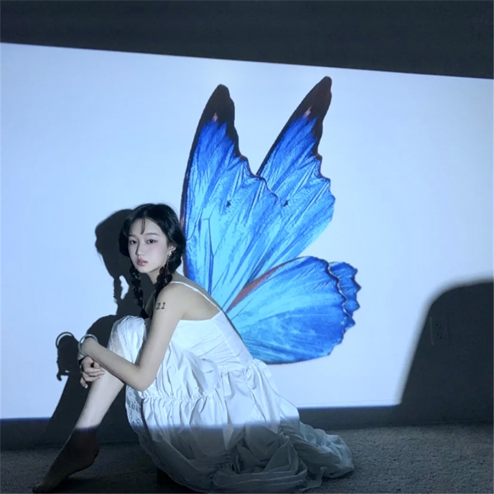 INS Butterfly Mini Projection Lamp Photo Props Background Projector ...