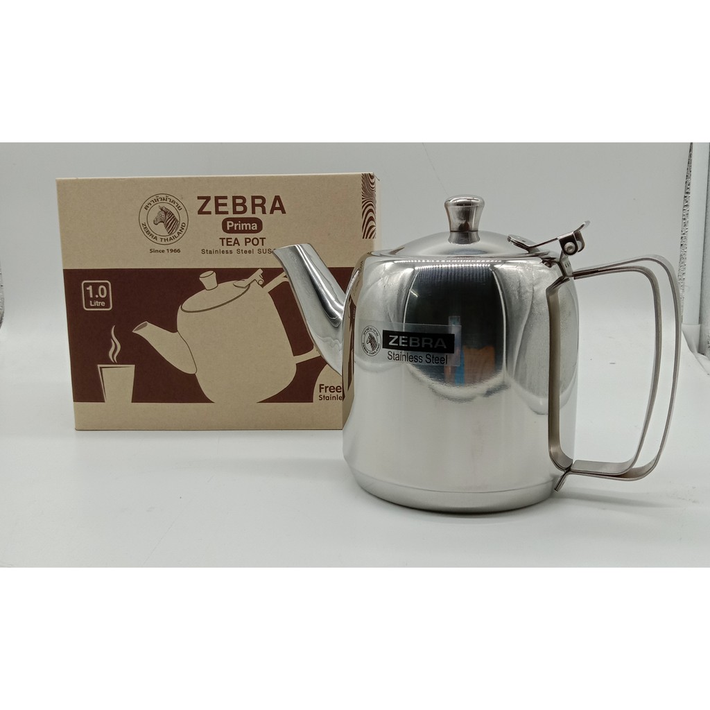 ZEBRA STAINLESS STEEL PRIMA TEA POT 1 liter | Shopee Malaysia