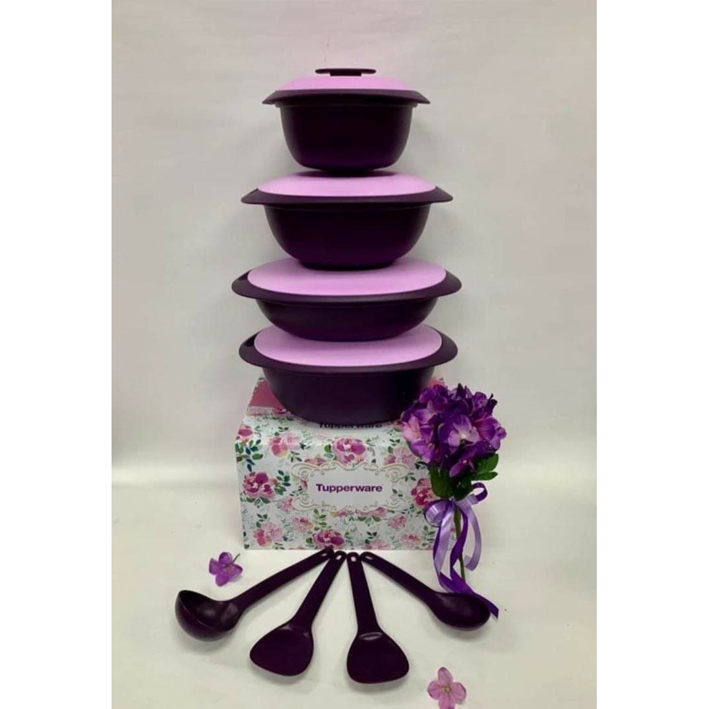 Tupperware Blossom Serveware Set Shopee Malaysia