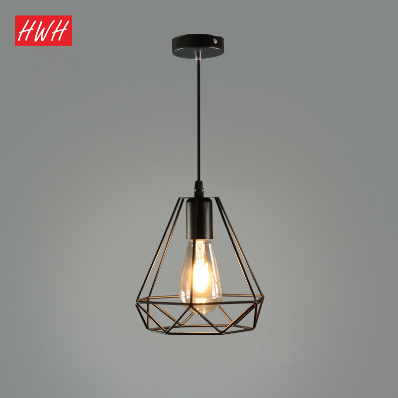 Vintage 3-Light Pendant Ceiling Lamp Steampunk Style - Black Cord, Warm LED, Dimmable