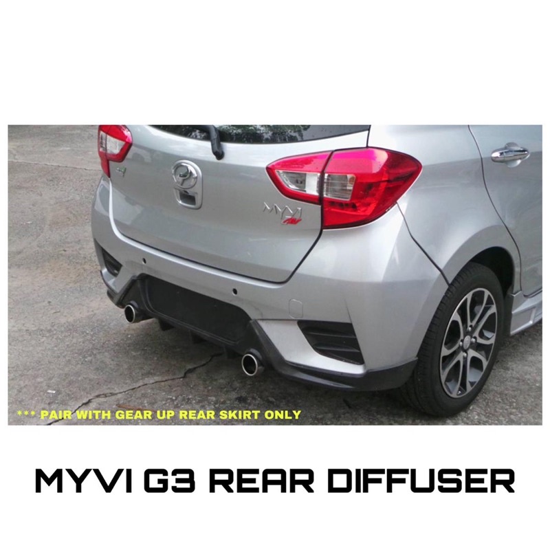 Perodua Myvi 17-19 AEROTECH Rear Diffuser ( PU Quality ) | Shopee Malaysia