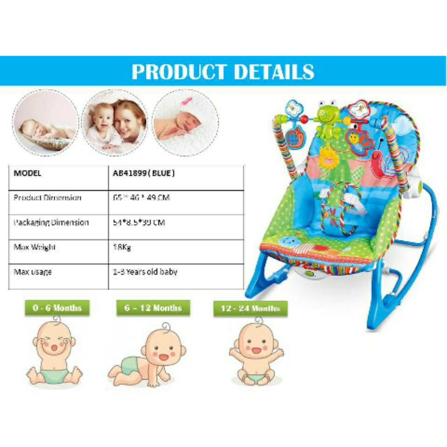 iBaby Baby Rocker Bouncer New Born Music Chair | Shopee Malaysia