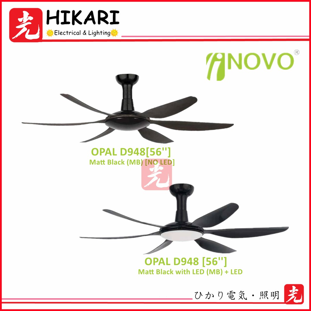 INOVO Ceiling Fan OPAL D948 (140CM/56") 6 Blade DC MOTOR White (WH
