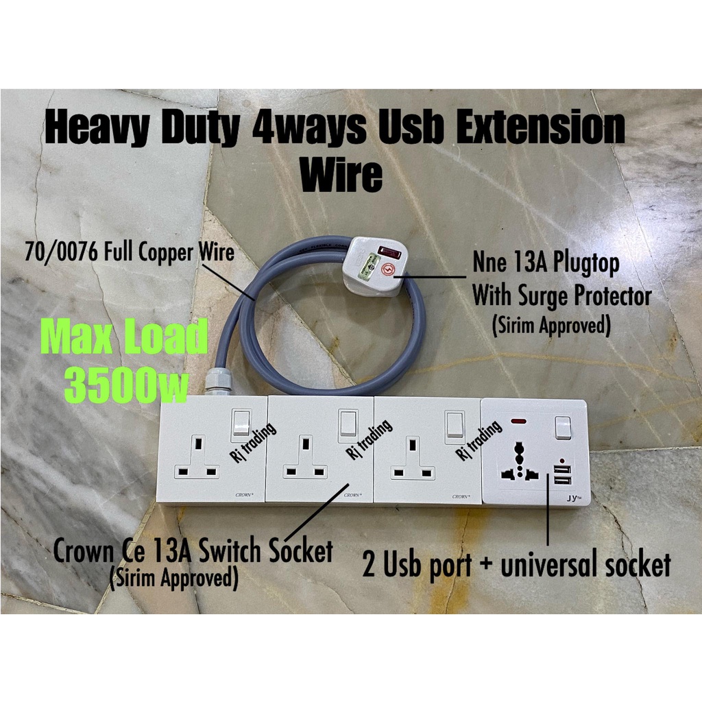 ready-stock-heavy-duty-4-ways-gang-extension-wire-with-usb-type-c
