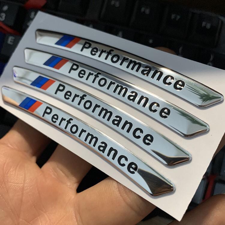 BMW Performance Logo Emblem Wheel Rim Stickers Aluminum Decal | Shopee ...