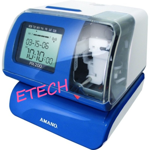 Amano PIX-200 Time Stamping Machine / Time Date Numbering Printer ...