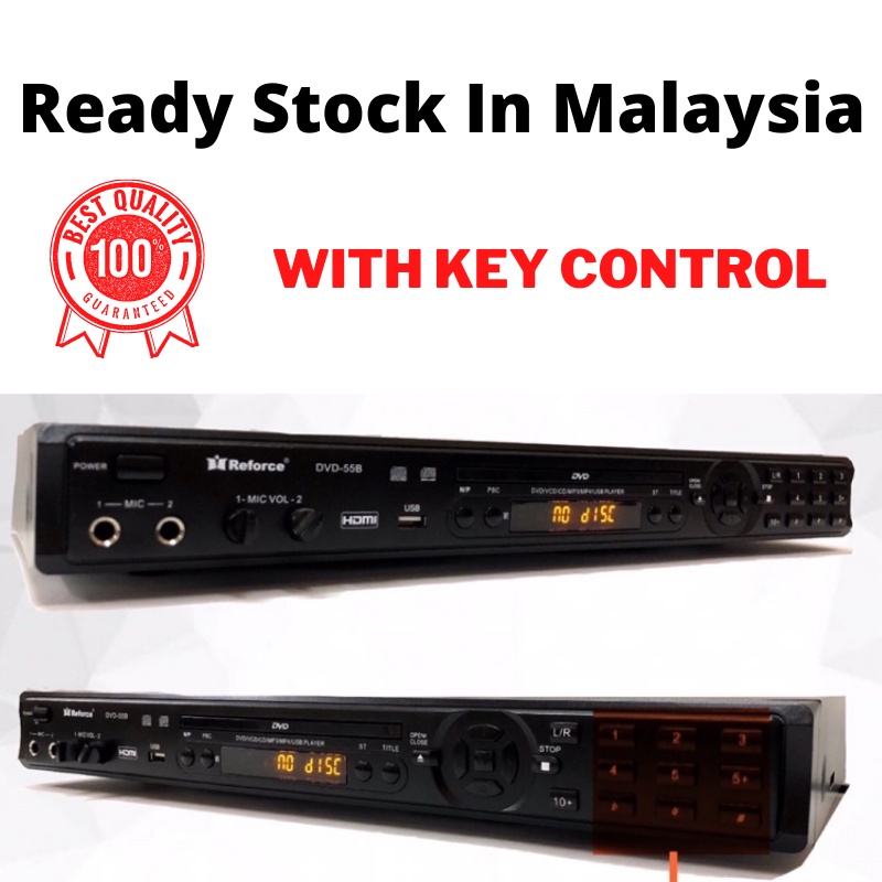[ Ready Stock ] REFORCE HDMI DVD Player Karaoke DVD Player With Mic