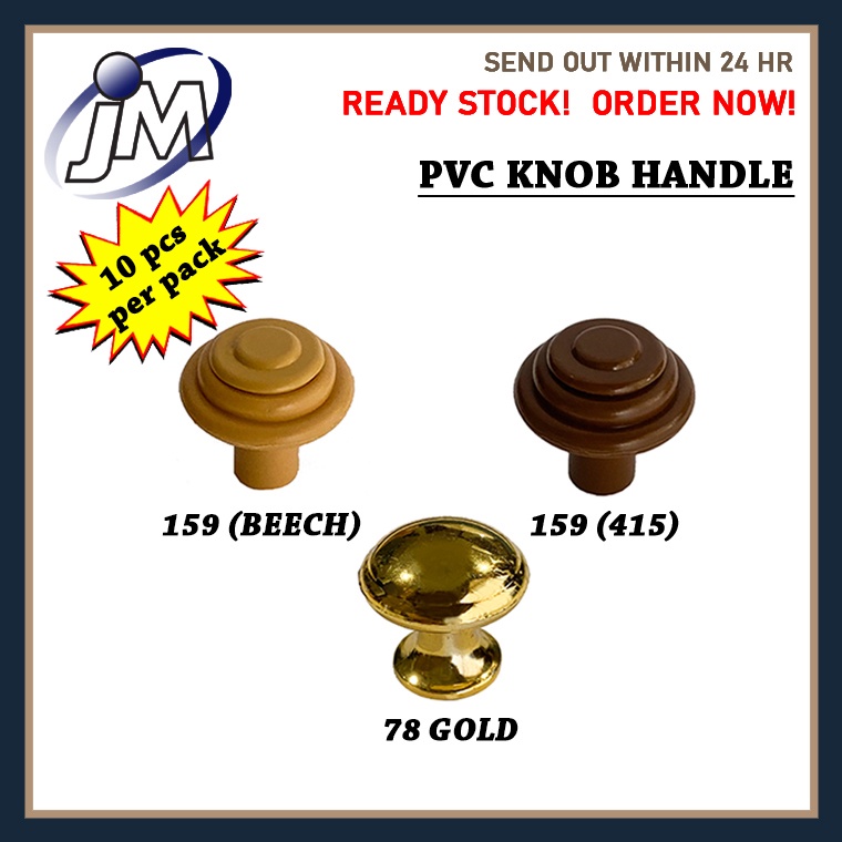 JM Jinming (Handle) Quality Cabinet Door PVC Knob Handle (10 pcs per ...
