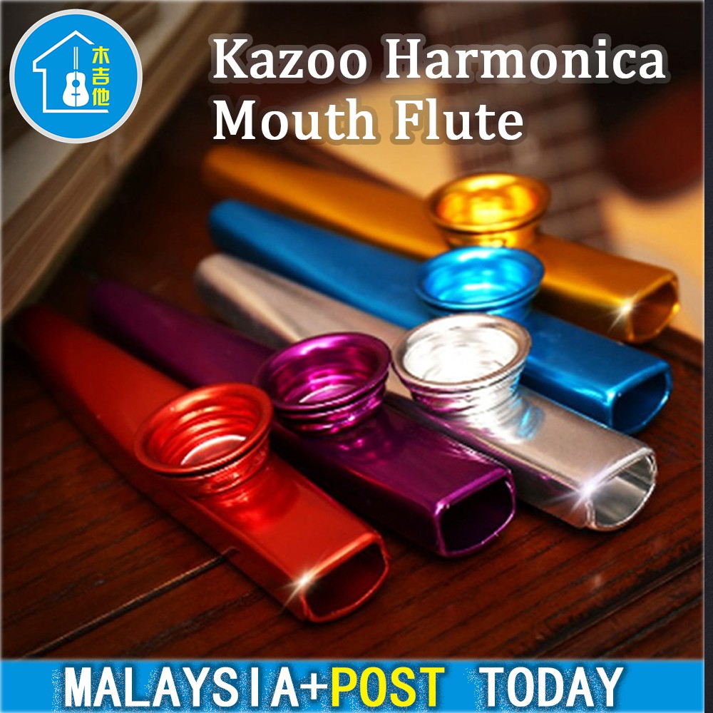 Metal Kazoo Harmonica Mouth Flute Kids Party Gift Kid Musical ...
