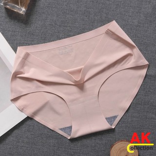 Spender Women Seamless Ice Silk Panty Panties Sexy Lingerie Underwear Women  Seluar Dalam Wanita Seksi 低腰冰丝性感蕾丝内裤女 N012