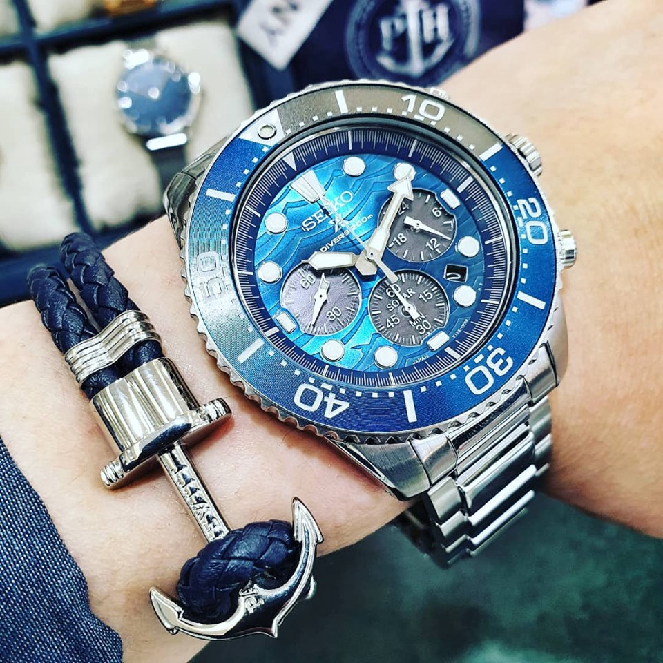 Seiko Prospex Special Edition SSC741P1 Solar Chronograph Diver s 200M Save The Ocean Great White Shark Gents Watch Shopee Malaysia