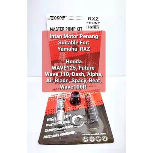 OKO Master Brake Pump Kit Yamaha RXZ, Honda Wave125 S, X, 125i, Dash ...