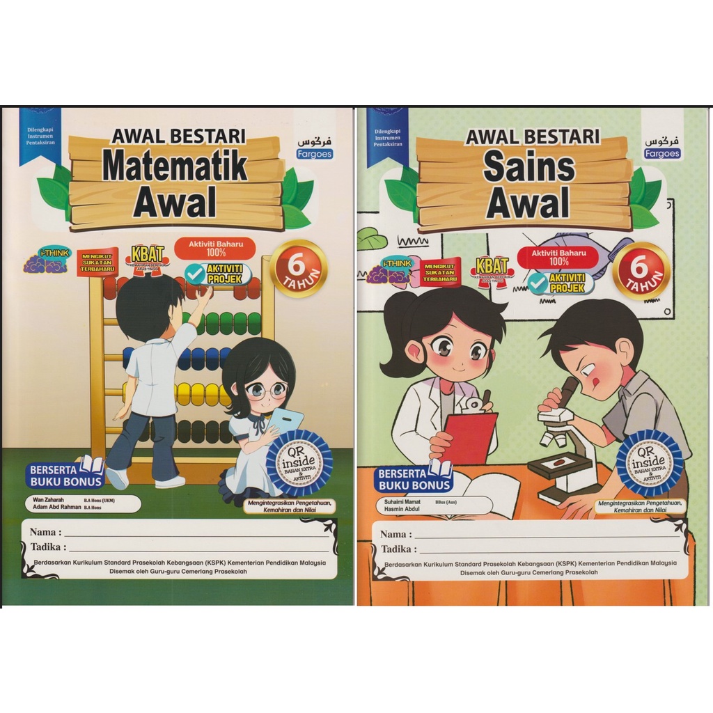 Buku Aktiviti Prasekolah 6 Tahun Awal Bestari Matematik & Sains ...