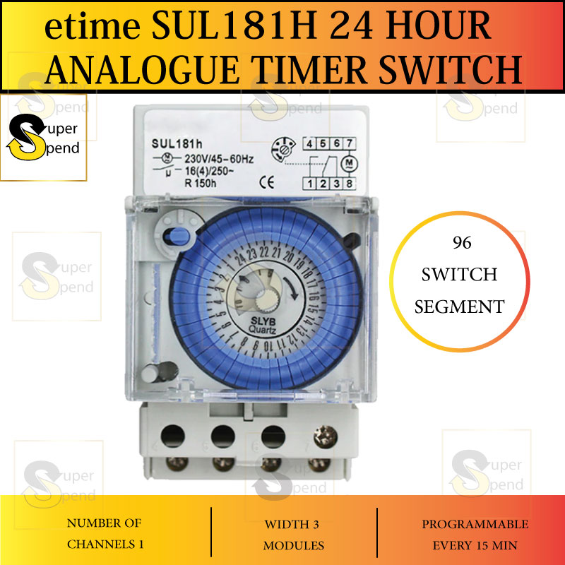[ Theben / Etime ] SUL181D SUL181H 24Hr Analogue Timer Switch | Shopee ...
