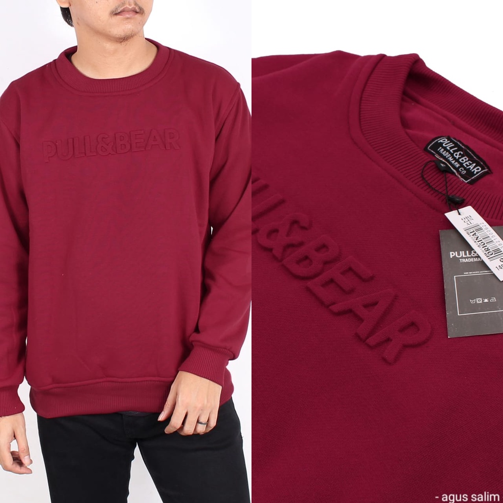 3d Embossed Pull and Bear Sweater Crewneck pull n bear emboss Pull