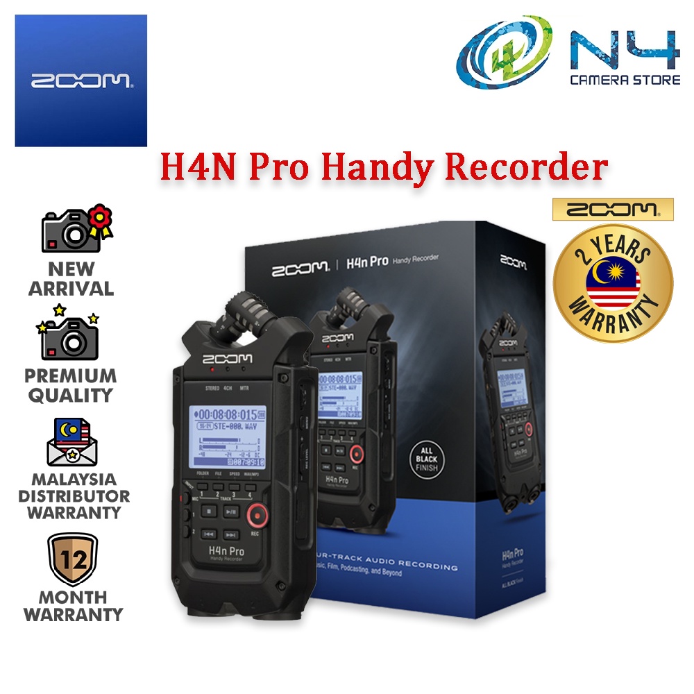 Zoom H4N Pro Handy Recorder - Black