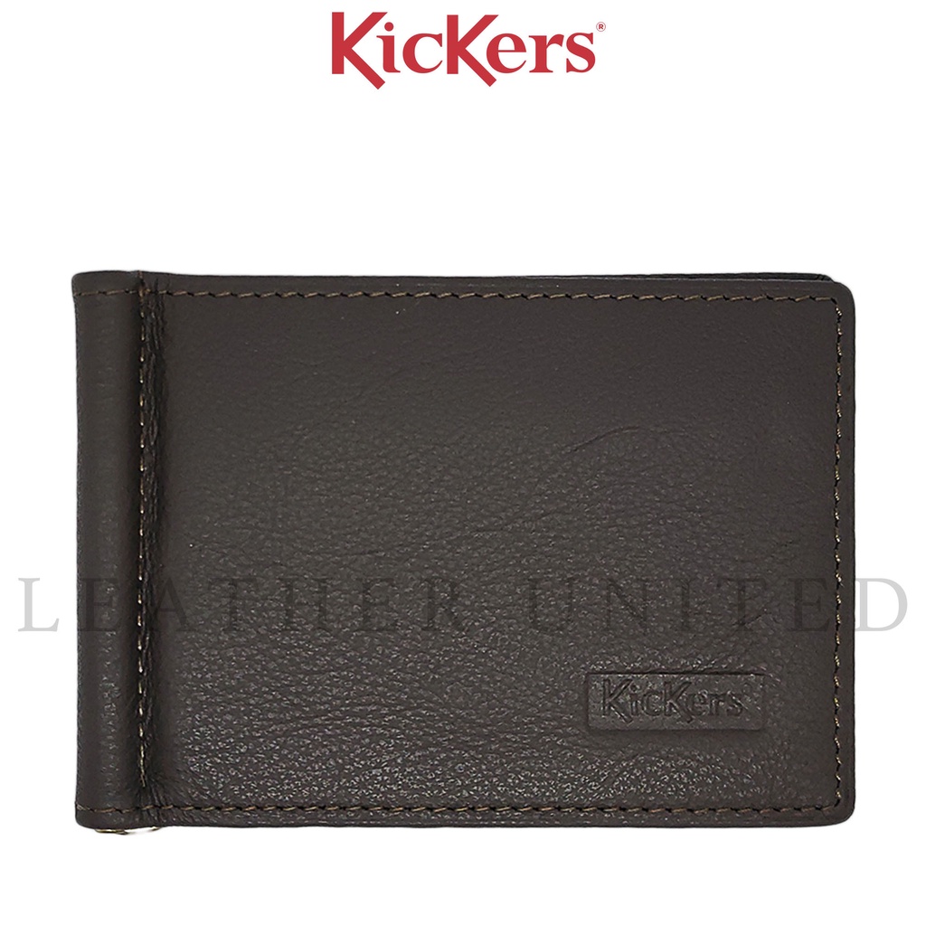 Kickers Genuine Top Grain Leather Money Clip with Card Slot KWAA