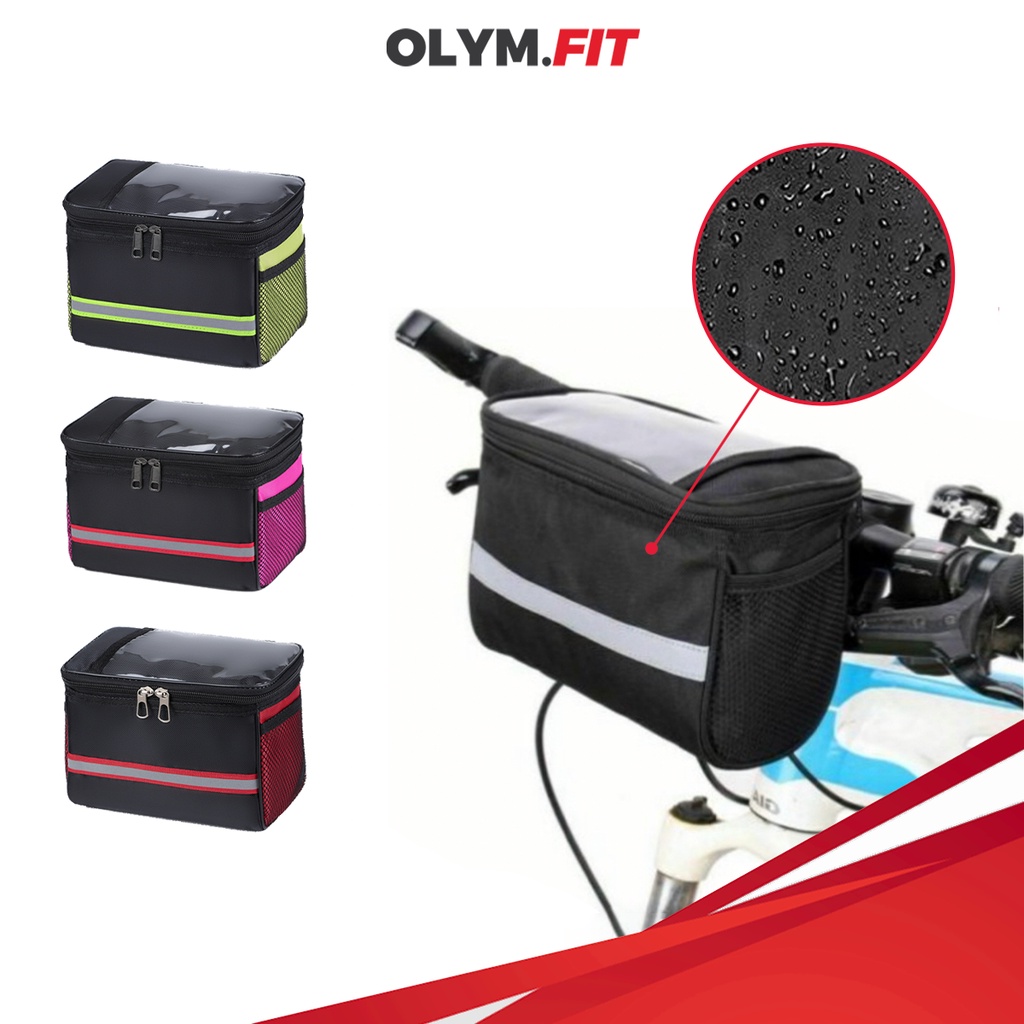 Bicycle Handlebar Basket Bag Bike Reflective Front Pannier Tube ...