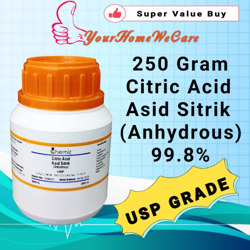 [READY STOCK] Citric Acid / Asid Sitrik / 柠檬酸 99.8% / Anhydrous ...