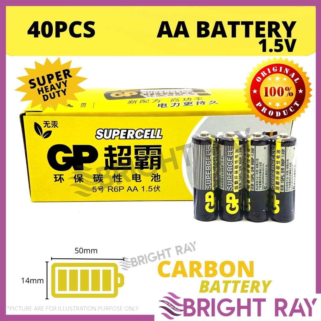 ORIGINAL GP SUPERCELL / GP GREENCELL / TIANQIU Batteries AA/AAA 100% ...
